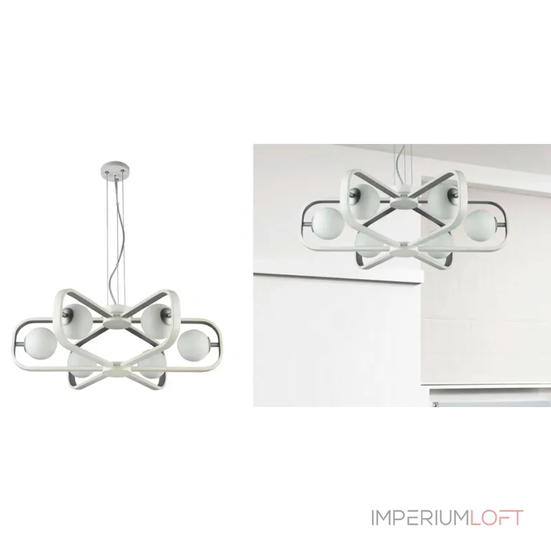 Подвесной светильник Michele Ball Chandelier Silver 6 Подвесной светильник Michele Ball Chandelier Silver 6