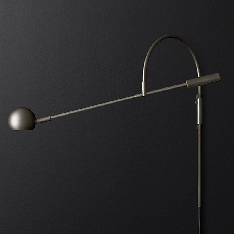 Бра Restoration Hardware ORBITER II Wall lamp Black с поворотным плафоном от ImperiumLoft Бра Restoration Hardware ORBITER II Wall lamp Black с поворотным плафоном от ImperiumLoft