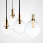 Подвесной светильник Glass Globe Gold от ImperiumLoft