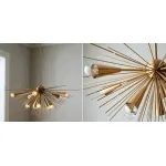 Люстра на штанге Luxury Copper Metal Thorn Pendant Lights