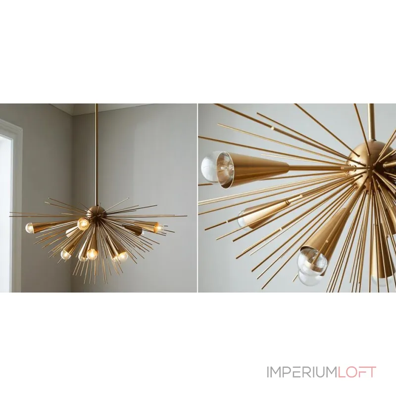 Люстра на штанге Luxury Copper Metal Thorn Pendant Lights