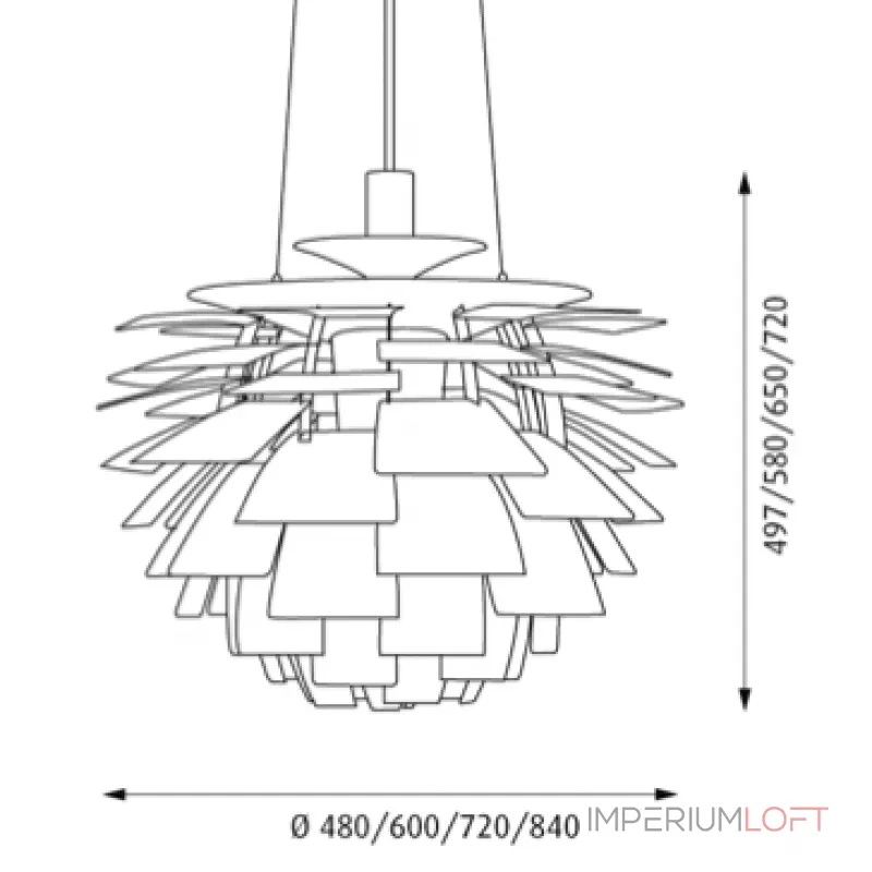 Подвесной светильник BETON RIB  от ImperiumLoft
