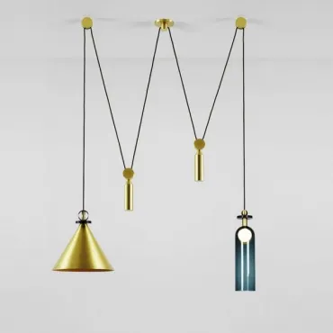 Подвесной светильник Shape up Double Pendant Brass