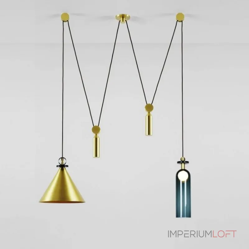 Подвесной светильник Shape up Double Pendant Brass от ImperiumLoft Подвесной светильник Shape up Double Pendant Brass от ImperiumLoft
