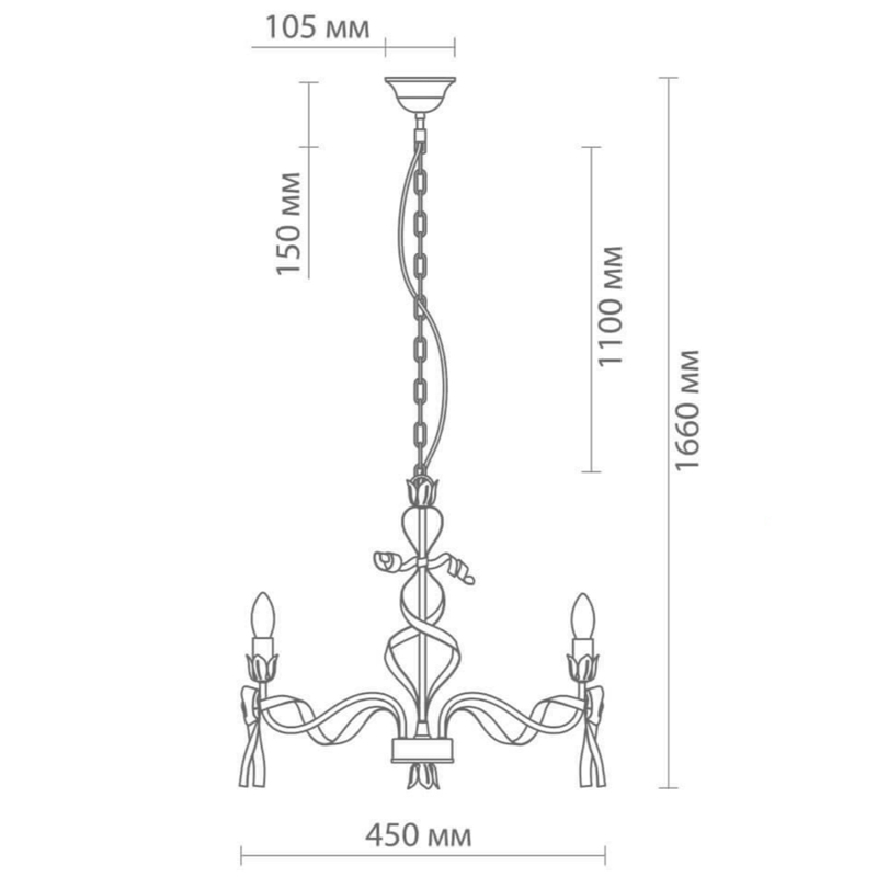 Подвесная люстра Kinder rosset 3 Less