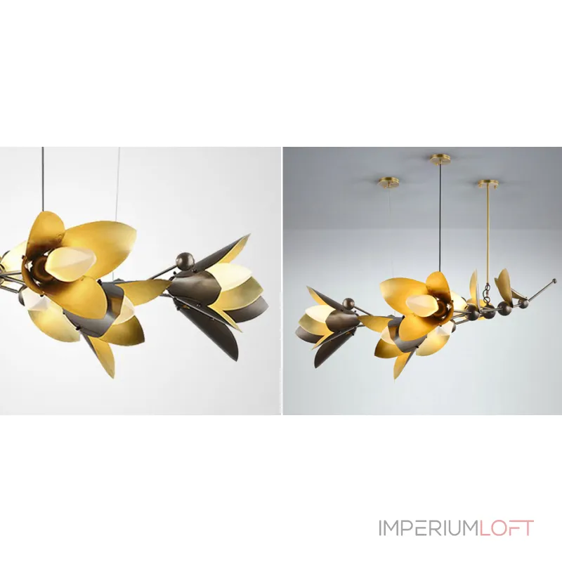 Дизайнерская подвесная люстра LAVRA 8 flowers