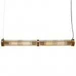 Подвесной светильник Glass TUBE Pendant Double Gold от ImperiumLoft