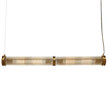 Подвесной светильник Glass TUBE Pendant Double Gold Подвесной светильник Glass TUBE Pendant Double Gold