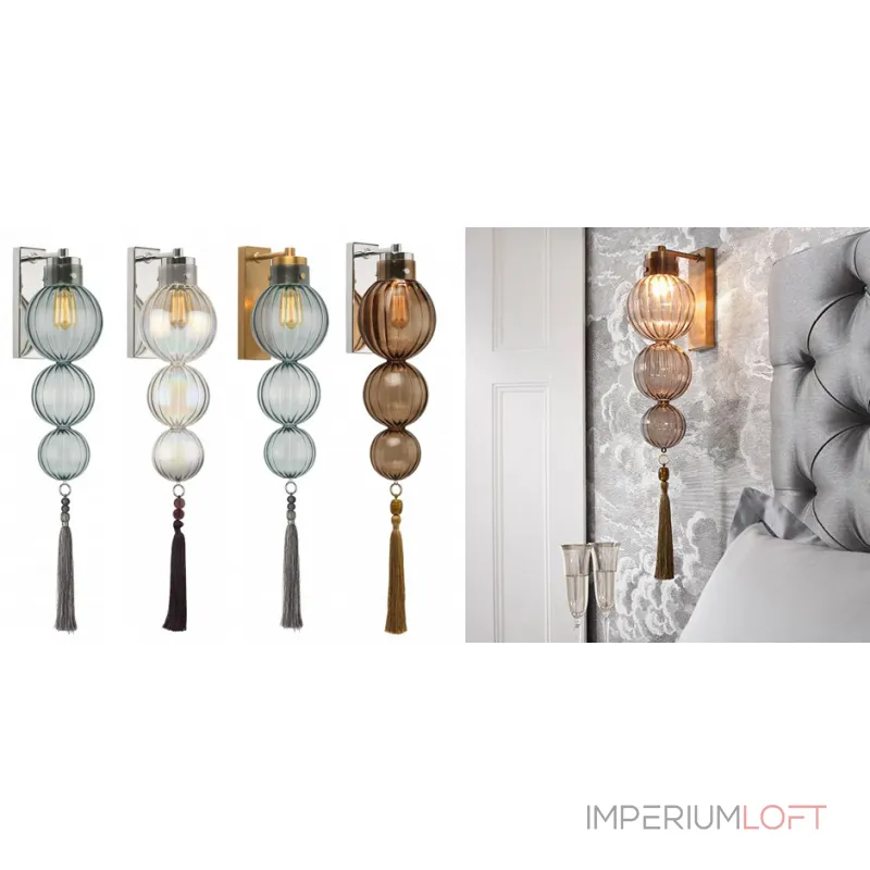 Бра Heathfield Lighting - Medina Wall brass/blue от ImperiumLoft