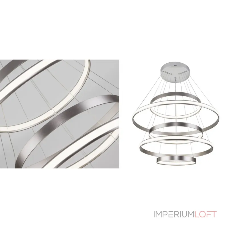 Подвесная люстра Light Ring Vertical Silver 5