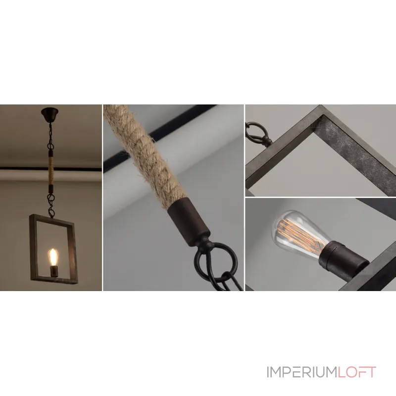 Подвесной светильник  Quadrate Loft Rope Light от ImperiumLoft