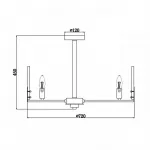 Люстра на штанге Geondo Chandelier