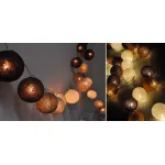 Гирлянда хлопковые фонарики Сotton Ball Brown от ImperiumLoft
