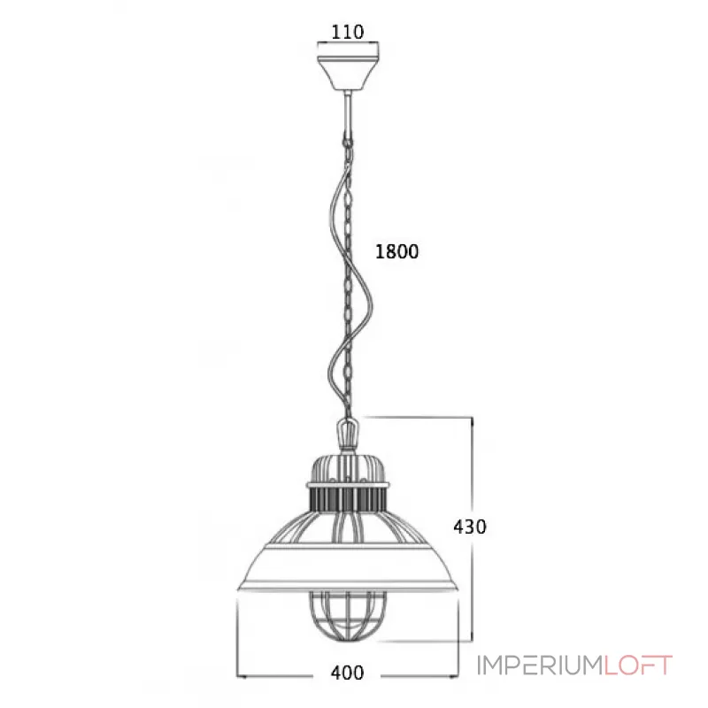Подвесной светильник Loft Industrial Metal Cage Elder от ImperiumLoft