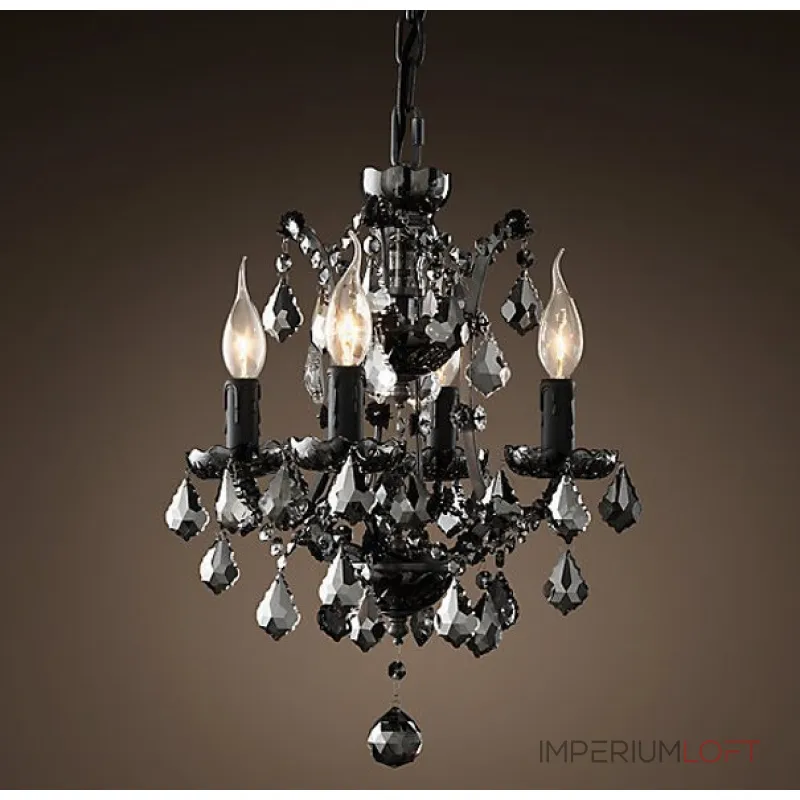 Подвесная люстра 19TH C. ROCOCO IRON & Smok CRYSTAL 4 Подвесная люстра 19TH C. ROCOCO IRON & Smok CRYSTAL 4