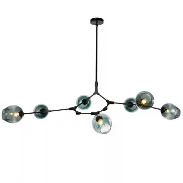 Люстра на штанге Сrumpled Glass Bubble Chandelier blue Glass