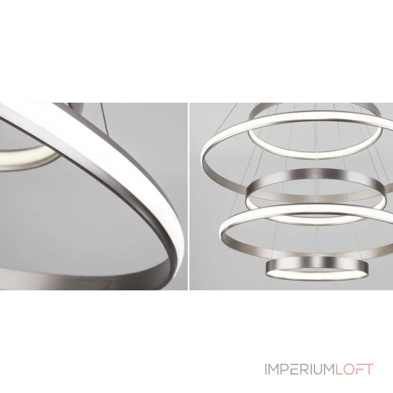 Подвесная люстра Light Ring Vertical Silver 5