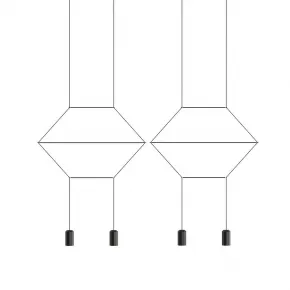 Подвесной светильник Via Wireflow polyhedral 4 Lineal Pendant Light