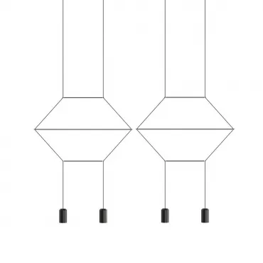 Подвесной светильник Via Wireflow polyhedral 4 Lineal Pendant Light