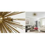 Люстра на штанге ASTRA Chandelier Sputnik Brass