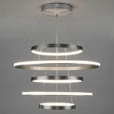 Подвесная люстра Light Ring Vertical Silver 5