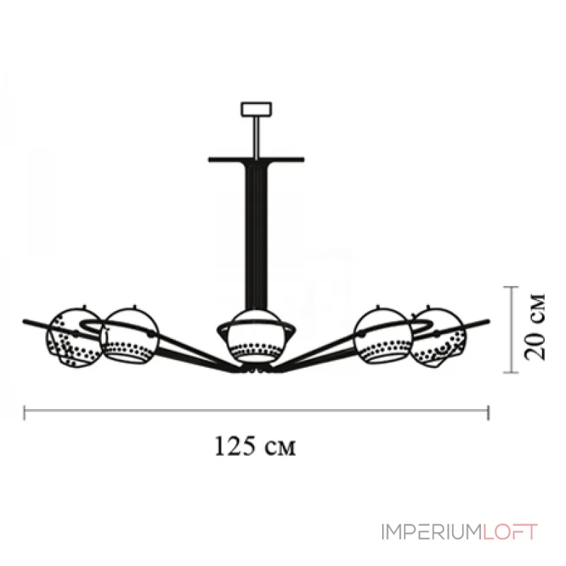 Люстра на штанге Neil Pendant Lamp by Делайт Full