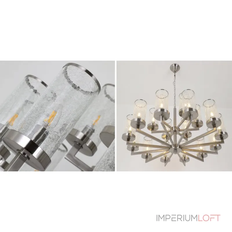 Подвесная люстра LIAISON TWO-TIER Chandelier 18 Silver
