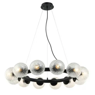 Подвесная люстра Perforated Glass Bubbles black D77
