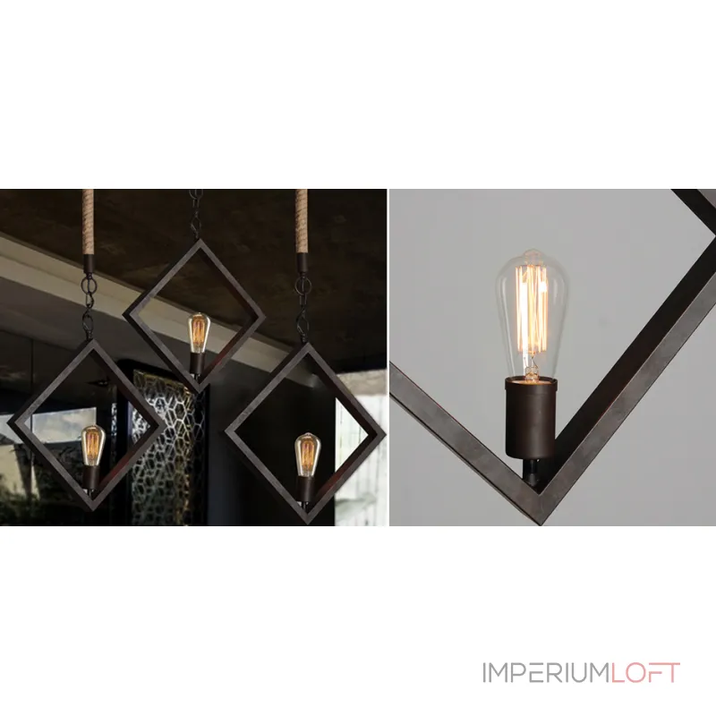 Подвесной светильник Romb Loft Rope Light от ImperiumLoft