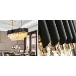 Подвесная люстра Empire Black Rectangular Chandelier Crystal