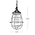Подвесной светильник Glass Drop Cage Retro Color Light от ImperiumLoft