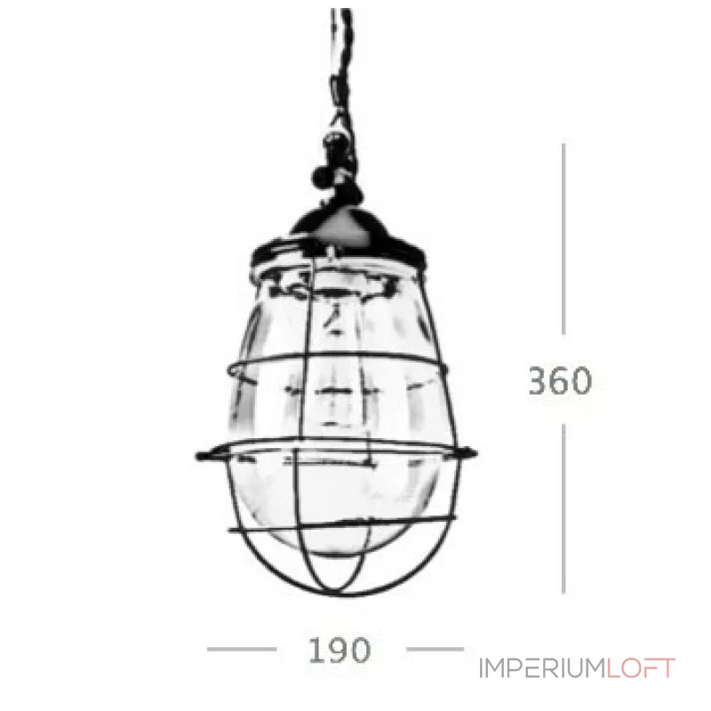 Подвесной светильник Glass Drop Cage Retro Color Light от ImperiumLoft