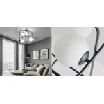 Люстра на штанге Broken Squares Balls Black