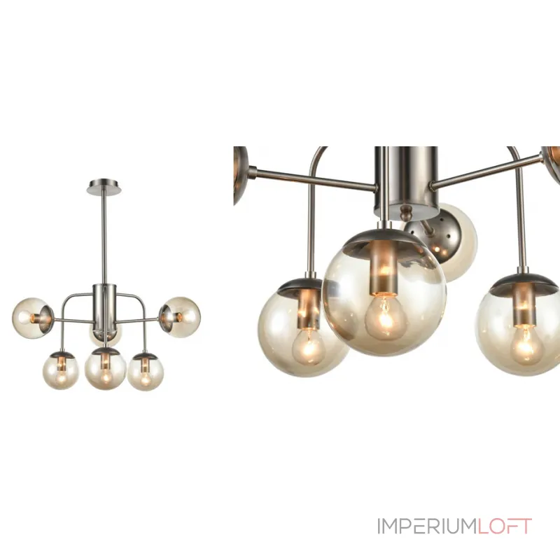 Люстра на штанге Amber Balls Chandelier 6 Люстра на штанге Amber Balls Chandelier 6