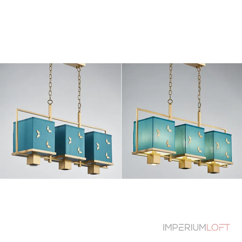 Подвесная люстра Butterflies Blue Background Chandelier