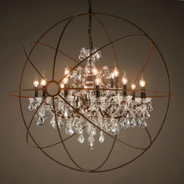 Подвесная люстра Restoration Hardware Foucault's Orb Crystal Chandelier