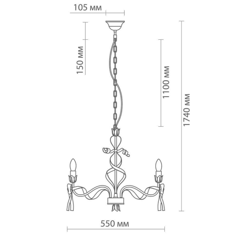 Подвесная люстра Kinder rosset 6