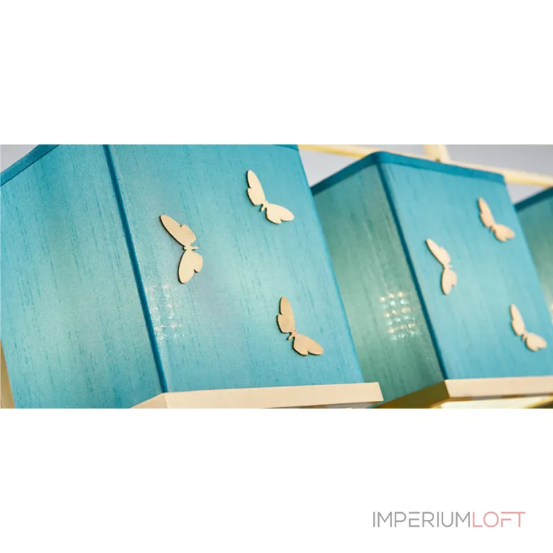 Подвесная люстра Butterflies Blue Background Chandelier