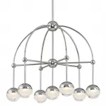 Люстра на штанге Hudson Valley 1227-PN Boca Led Chandelier In Polished Nickel