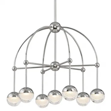Люстра на штанге Hudson Valley 1227-PN Boca Led Chandelier In Polished Nickel