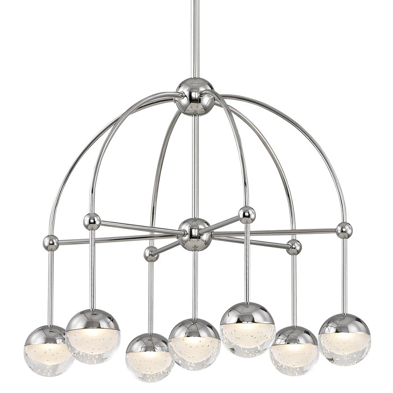 Люстра на штанге Hudson Valley 1227-PN Boca Led Chandelier In Polished Nickel Люстра на штанге Hudson Valley 1227-PN Boca Led Chandelier In Polished Nickel