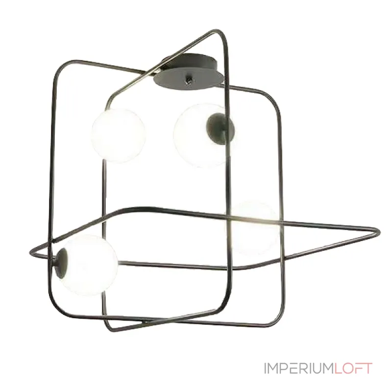 Люстра на штанге Broken Squares Balls Black Люстра на штанге Broken Squares Balls Black