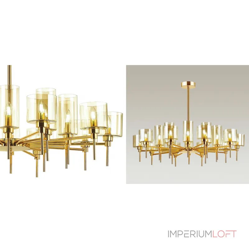 Люстра на штанге AXO Light Spillray Gold Lamps 20