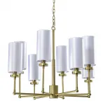 Подвесная люстра Fabric Lampshade Brass 8