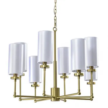 Подвесная люстра Fabric Lampshade Brass 8