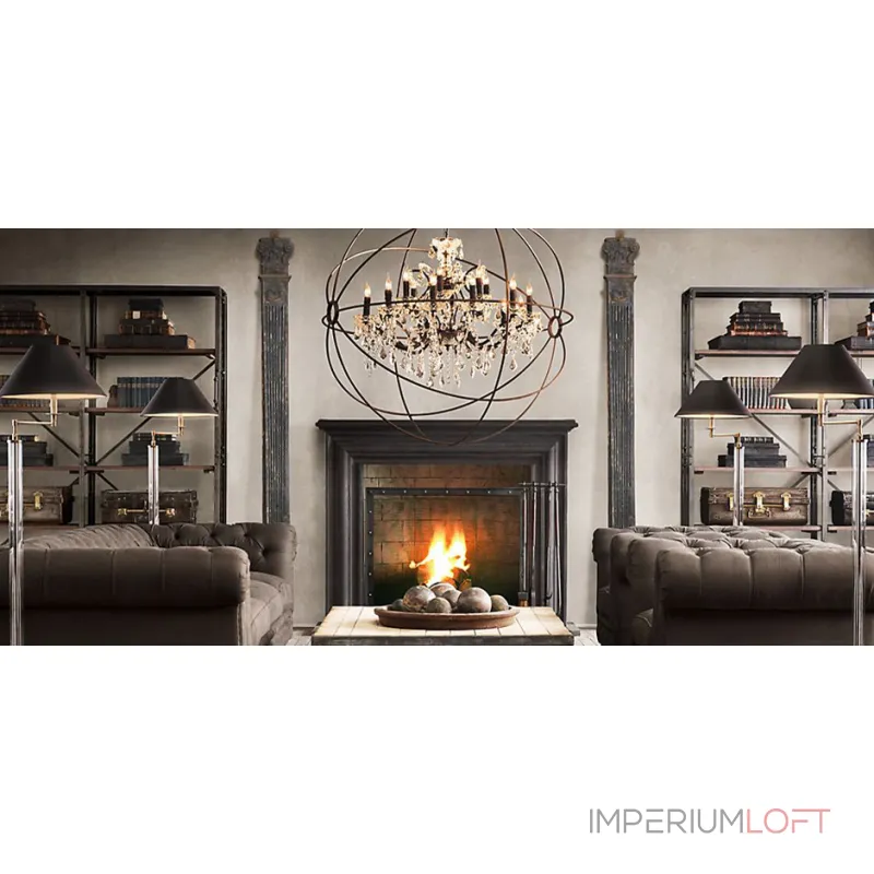 Подвесная люстра Restoration Hardware Foucault's Orb Crystal Chandelier