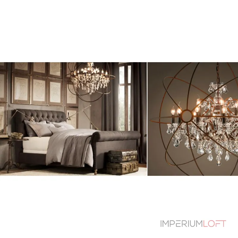 Подвесная люстра Restoration Hardware Foucault's Orb Crystal Chandelier