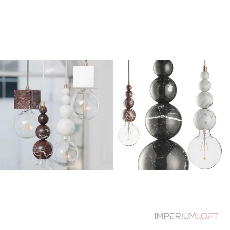 Подвесной светильник MARMOR SLIPP Rosso designed in 2015 от ImperiumLoft