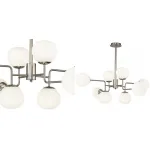 Люстра на штанге Tiepolo Ball Chandelier Nickel 8