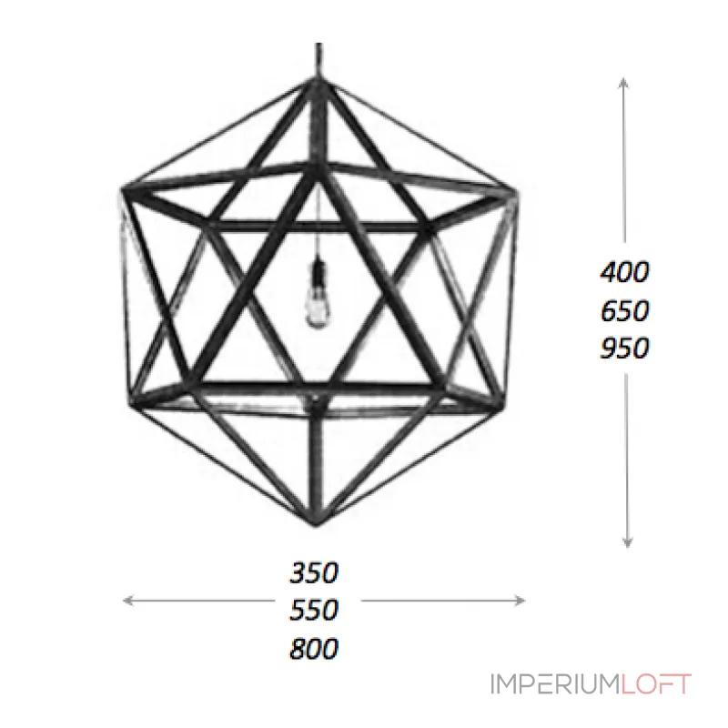 Подвесная люстра Loft Polyedra